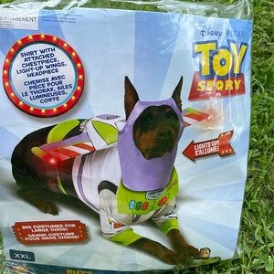 Toy Story Disney Buzz Lightyear Dog Costume. Missing purple head piece.